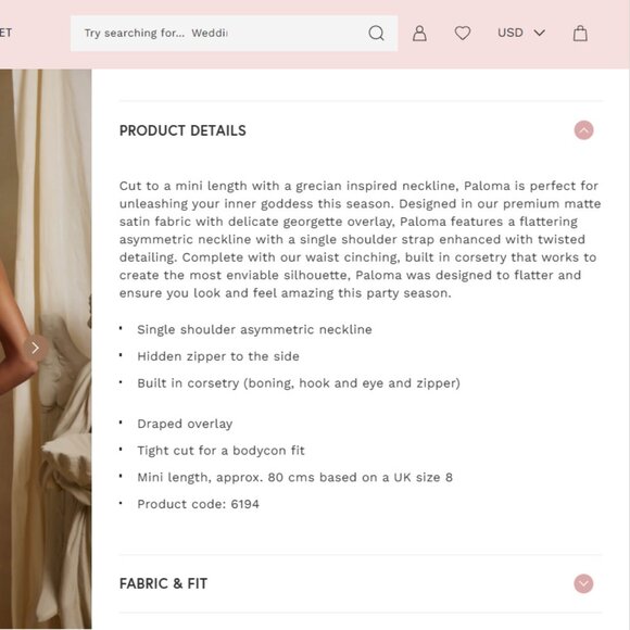 Oh Polly One-Shoulder Mini Dress in Red - Picture 5 of 14